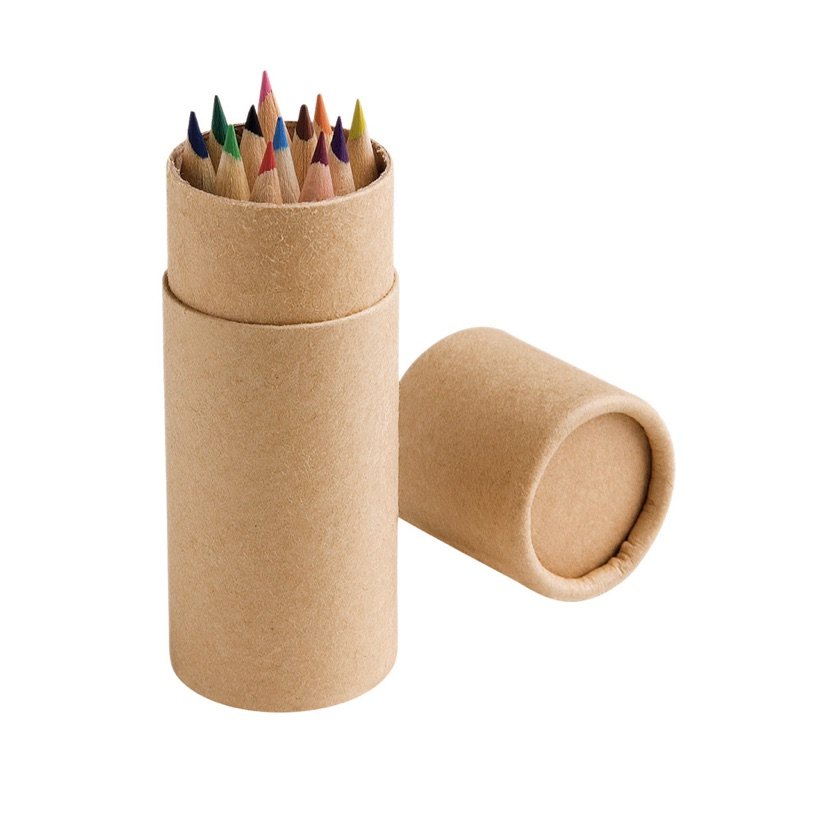 Estojo Cilíndrico com 12 Lápis de Cor Cricket