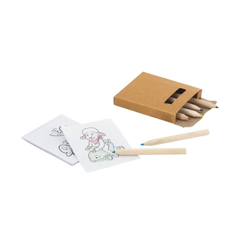 Kit de Pintura Infantil com Mini Lápis de Cor Anim