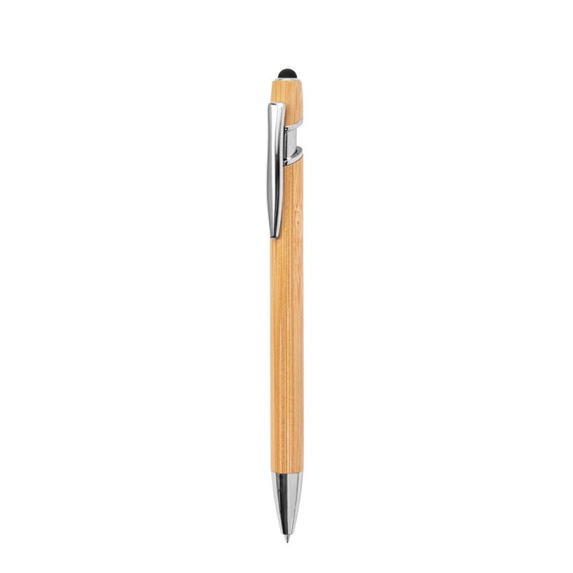 Caneta Esferográfica Blanc Bamboo com Alumínio Cromado