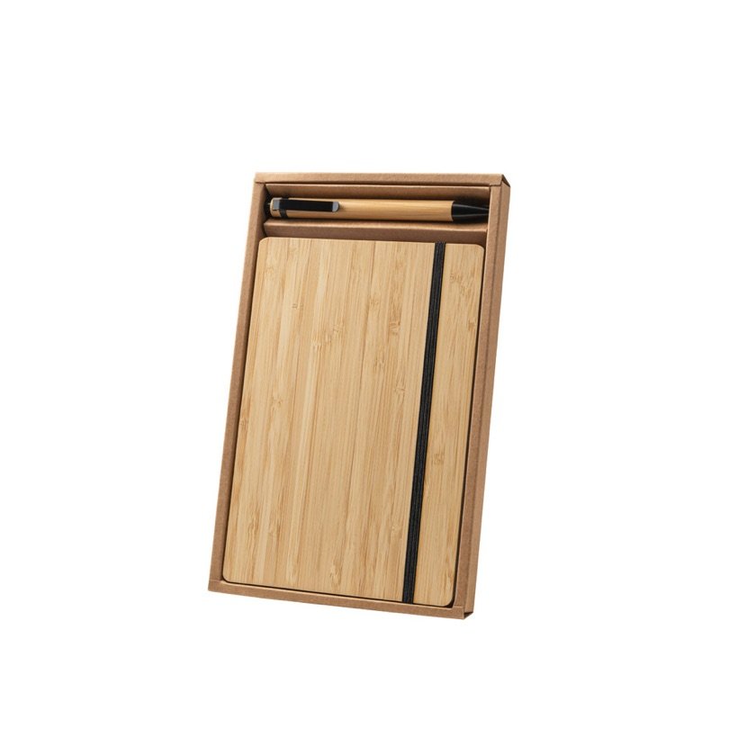Conjunto Caderno A5 e Caneta de Bambu Gaiman