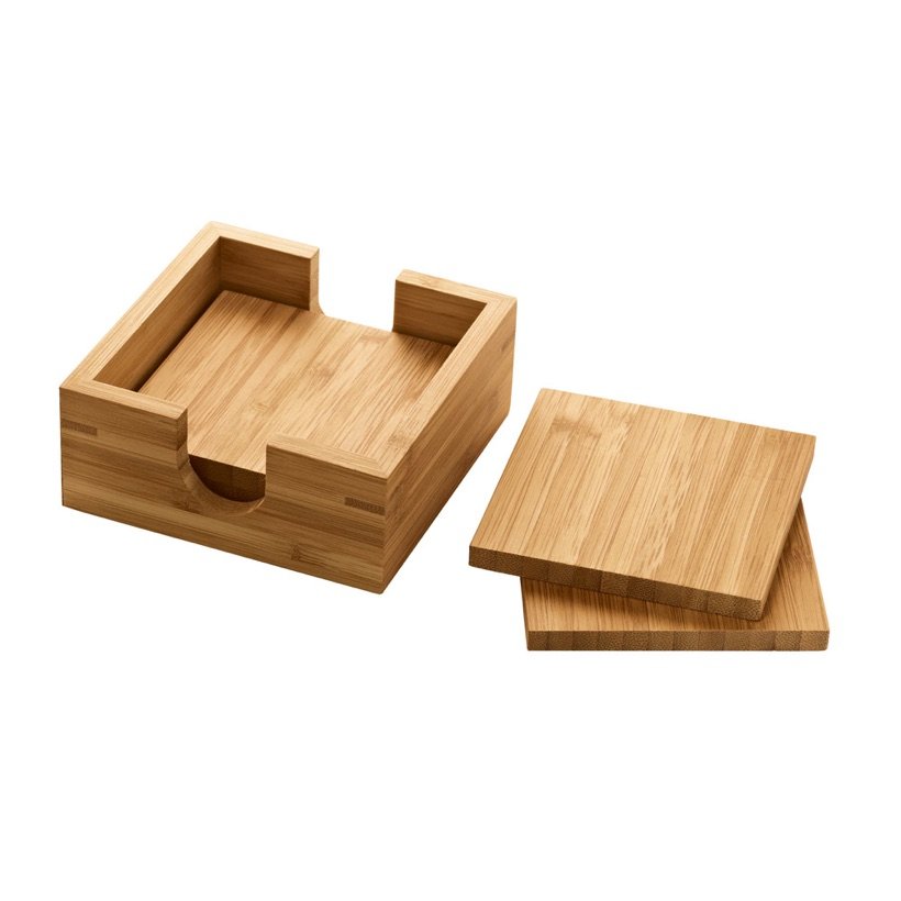 Conjunto de Porta-Copos Gauthier em Bambu