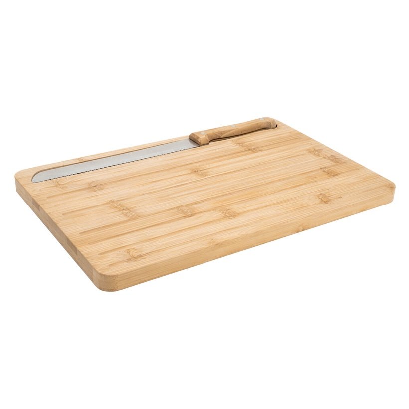 Tábua de Cortar Pão Catcher com Faca em Bambu