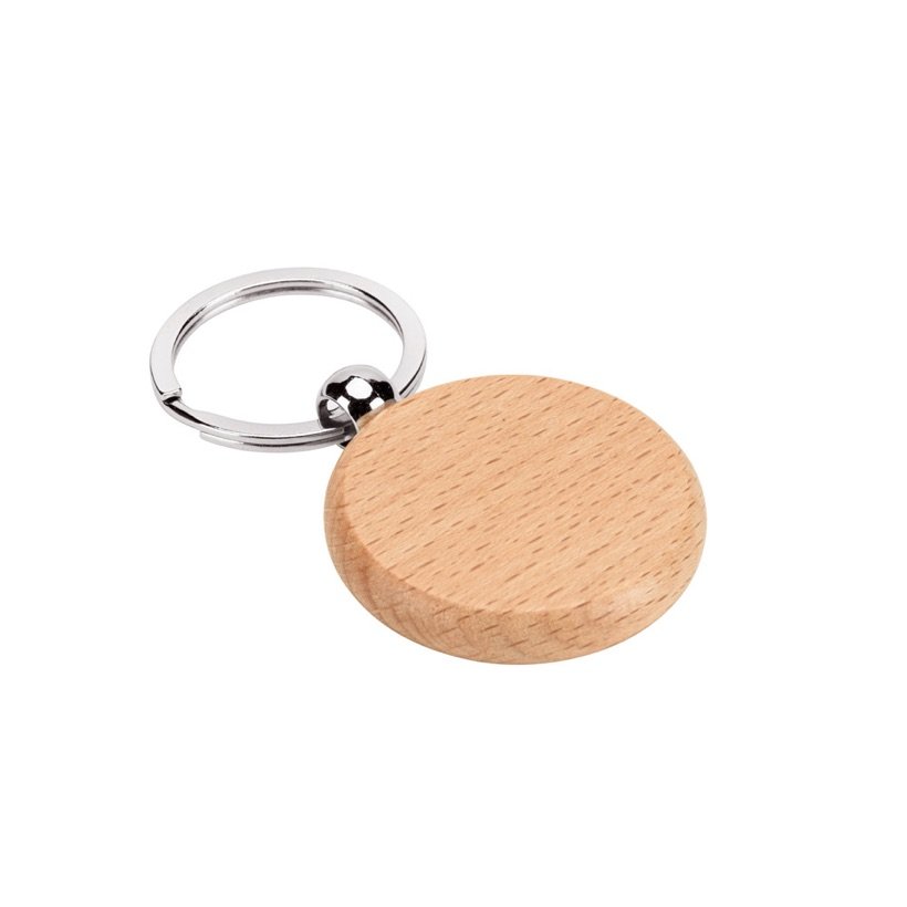 Chaveiro Redondo em Madeira de Faia Stewie Round