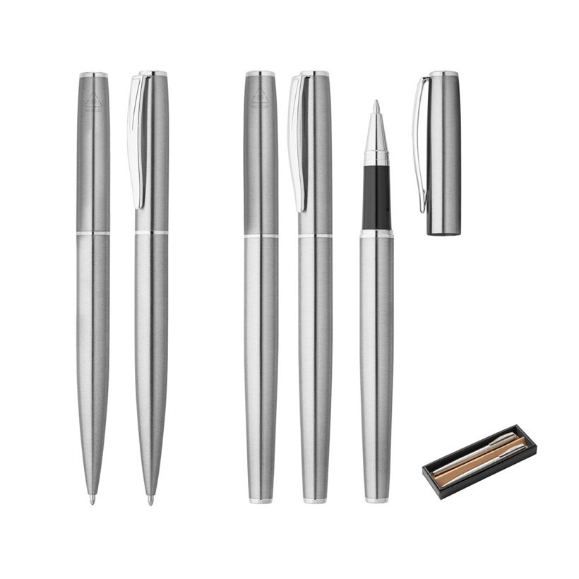 Conjunto de Canetas em Aço Inox Reciclado Ella — Conjunto