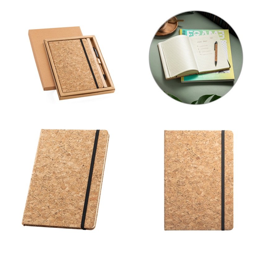 Conjunto Caderno A5 e Caneta de Cortiça Freud II — Conjunto