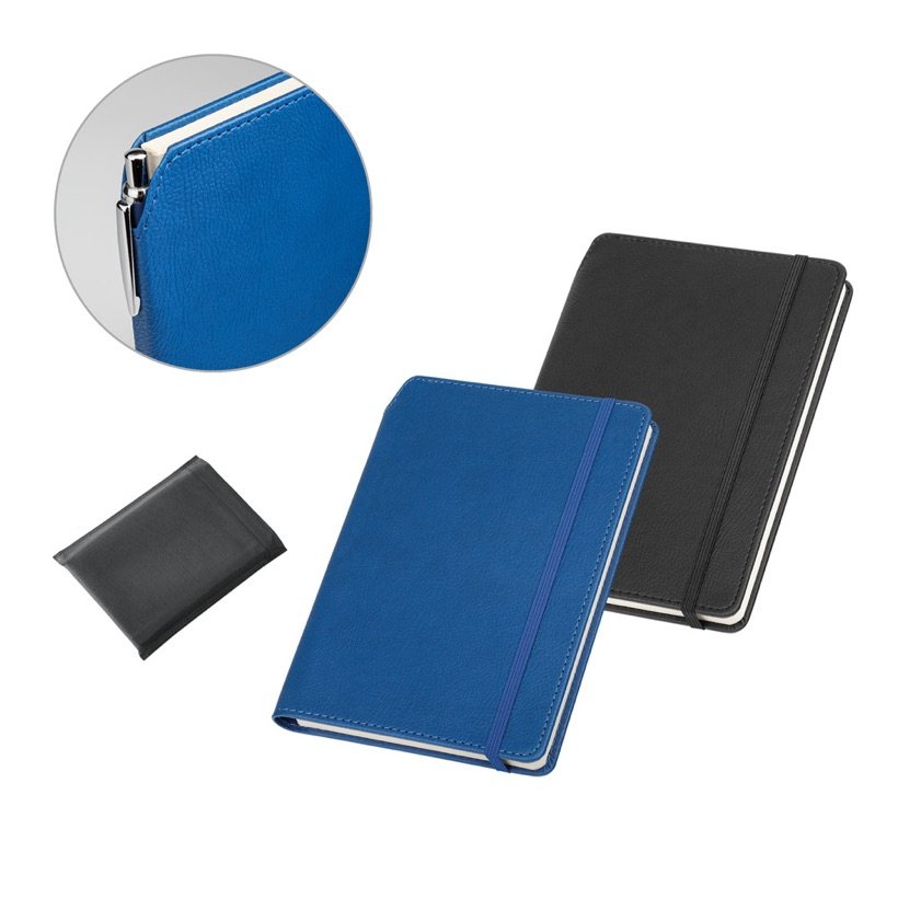 Caderno A5 em Couro Sintético Moriah — Conjunto