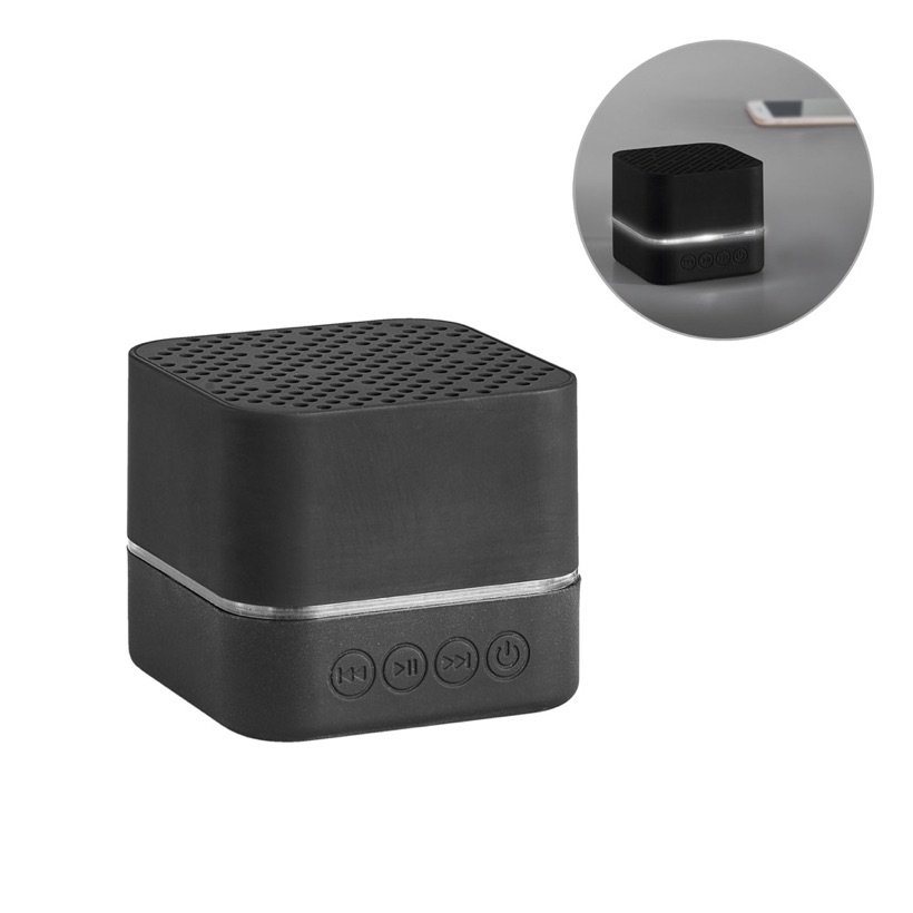Caixa de Som Portátil com Logo Iluminado Edison Bk — Conjunto