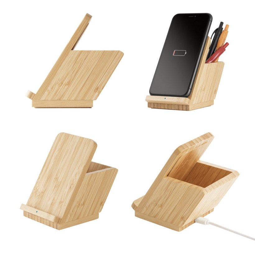Suporte para Celular e Porta-Canetas Leavitt II Wireless — Conjunto