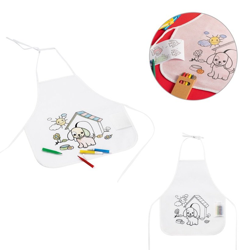 Avental Infantil para Colorir Gusteau — Conjunto