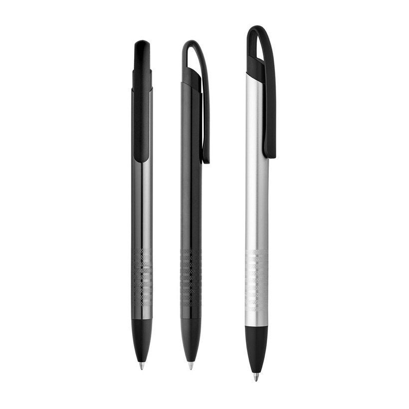Caneta Esferográfica com Clipe Flexível Edge — Conjunto