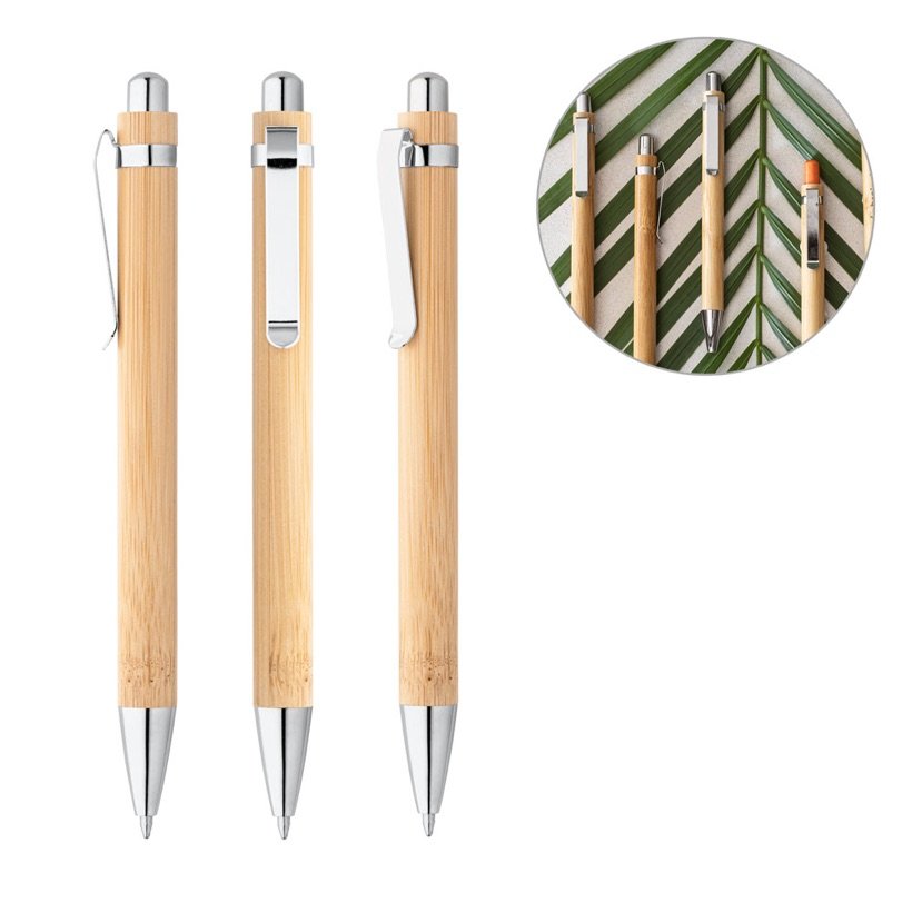 Caneta Esferográfica em Bambu Hera — Conjunto