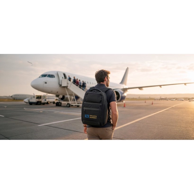 Mochila para Notebook Wilmington com Compartimento para Roupas — Em uso