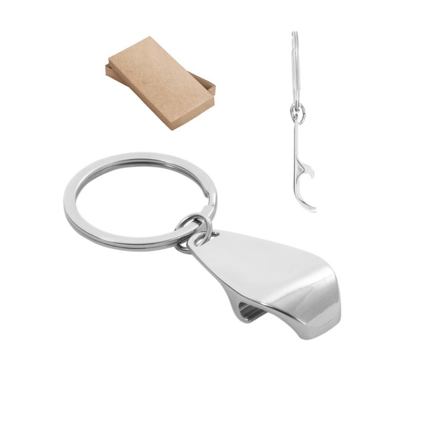 Chaveiro Abridor de Garrafas em Metal Helli — Conjunto