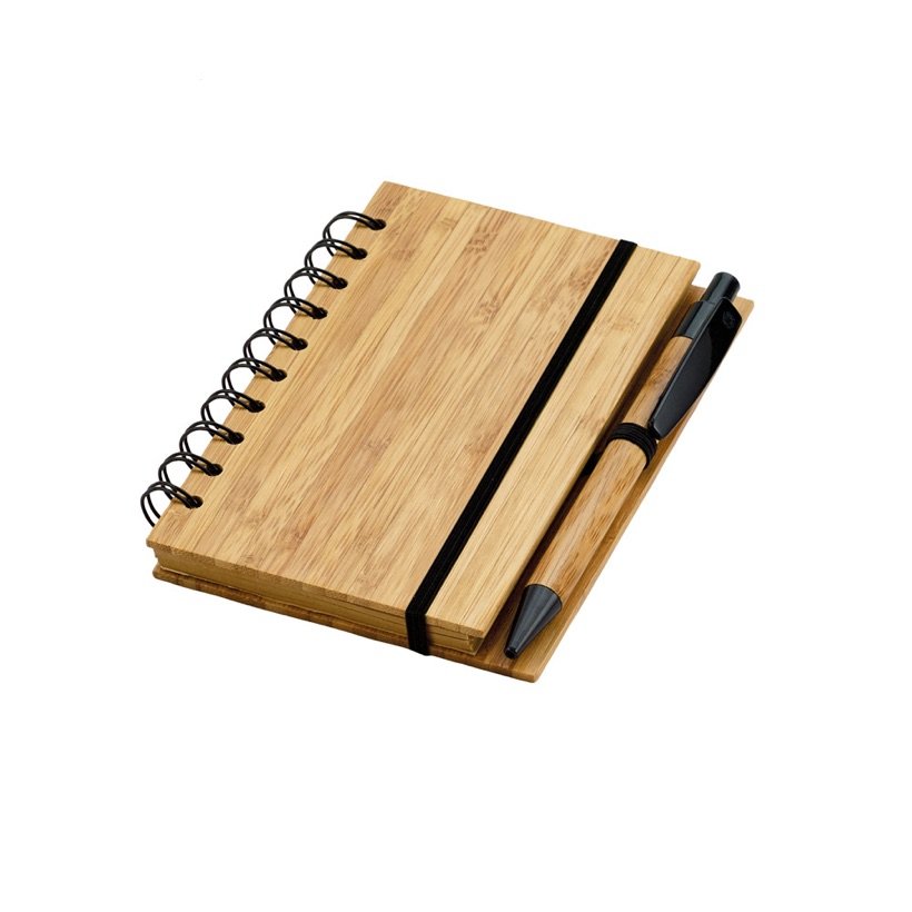 Caderno A6 Espiral de Bambu Dickens — Conjunto