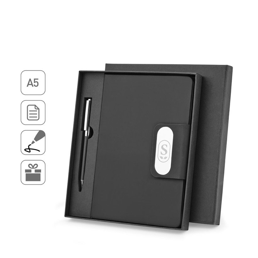 Conjunto Caneta e Caderno A5 Garrett — Conjunto