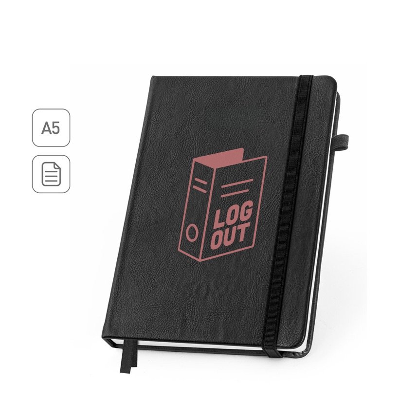 Caderno A5 2 em 1 com Agenda Integrada Heaney — Conjunto
