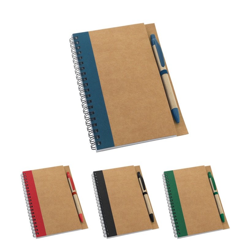 Caderno B6 Espiral com Caneta Asimov — Conjunto