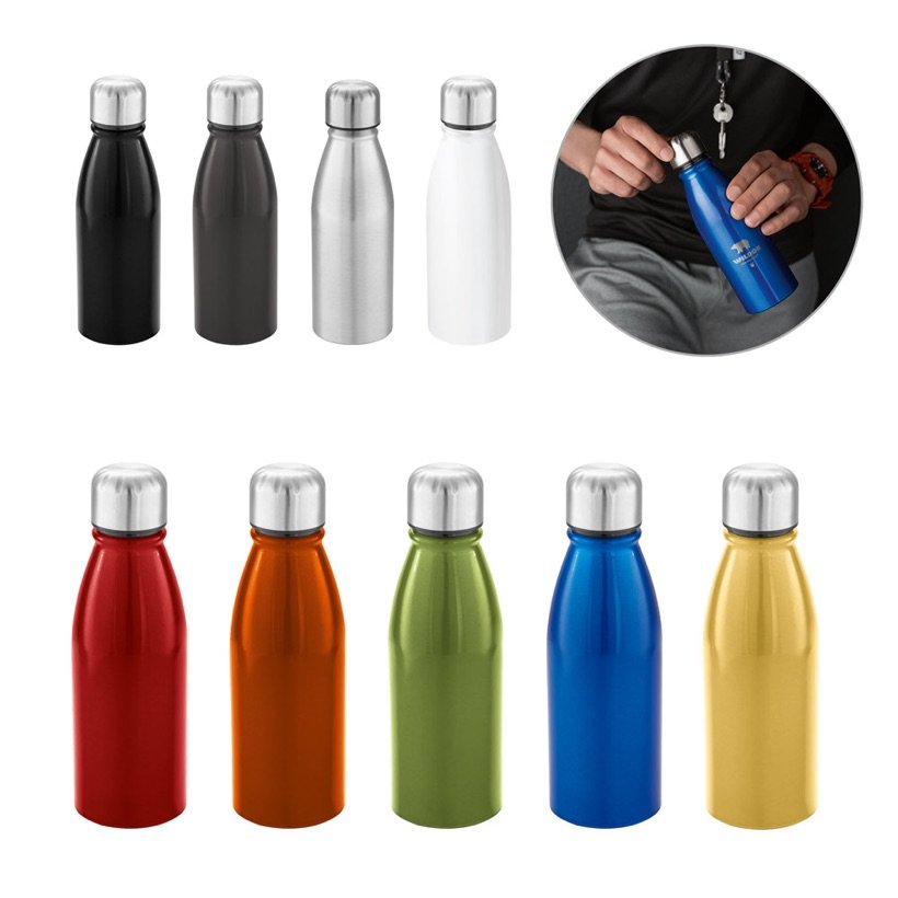 Squeeze de Alumínio Beane com Tampa em Aço Inox 500ml — Conjunto