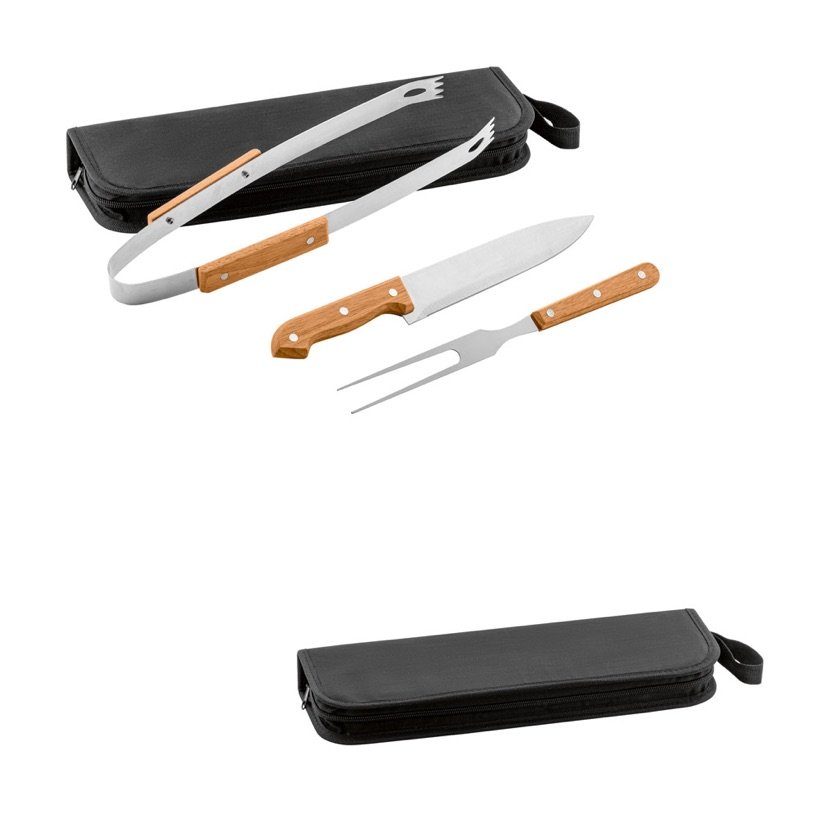 Kit Churrasco Garlic com 3 Utensílios — Conjunto