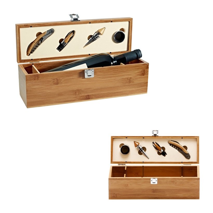 Conjunto para Vinho em Bambu Syrah — Conjunto