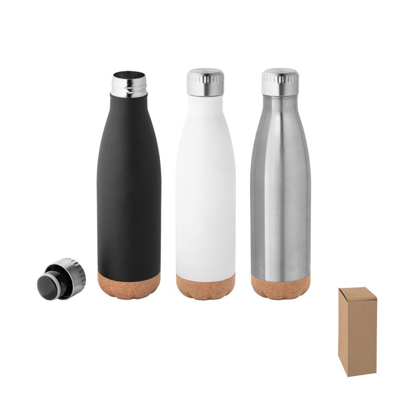 Garrafa Térmica Solberg com Base de Cortiça 560ml — Conjunto