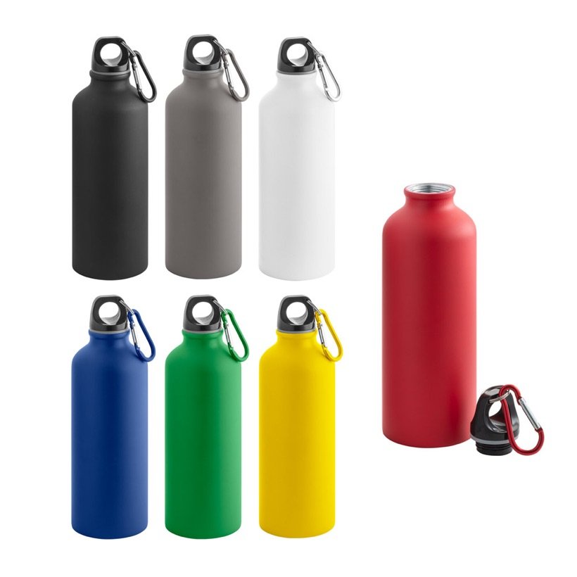 Squeeze de Alumínio Collina com Mosquetão 540ml — Conjunto
