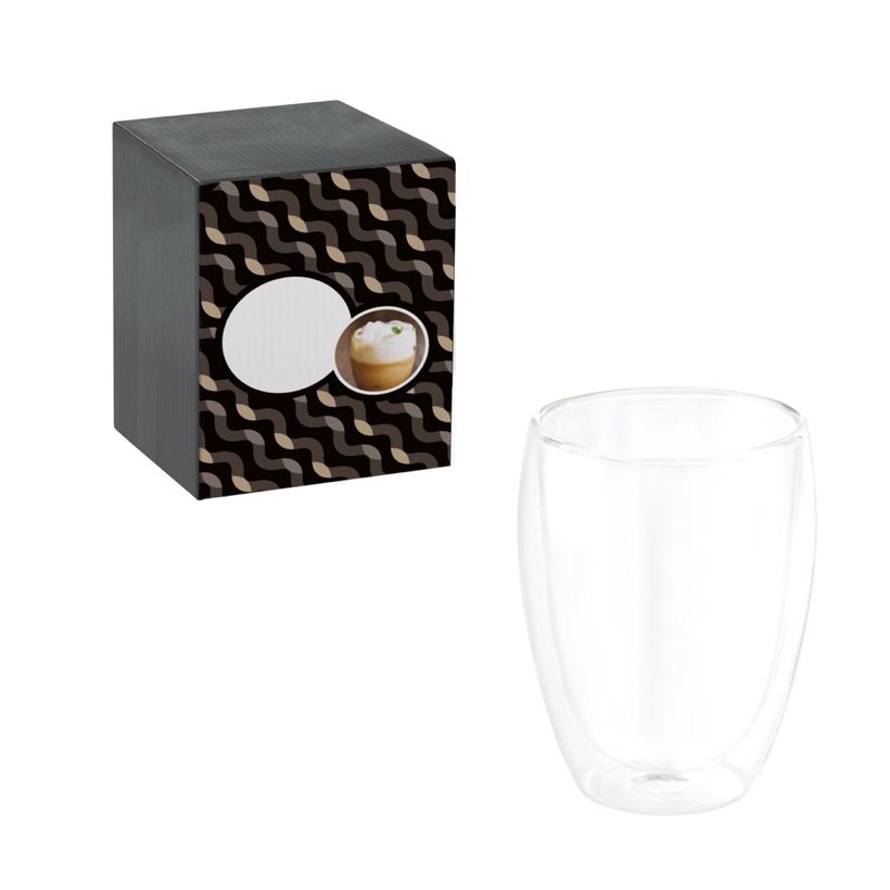 Copo de Vidro Machiato com Parede Dupla 350ml — Conjunto
