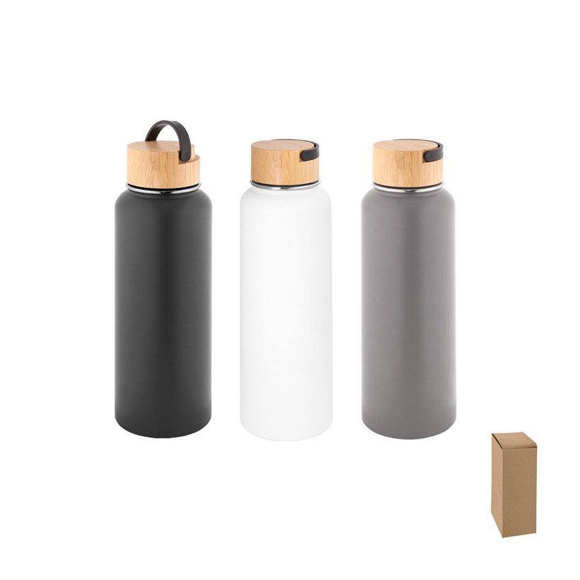 Garrafa Térmica Armstrong com Tampa de Bambu 1,2L — Conjunto