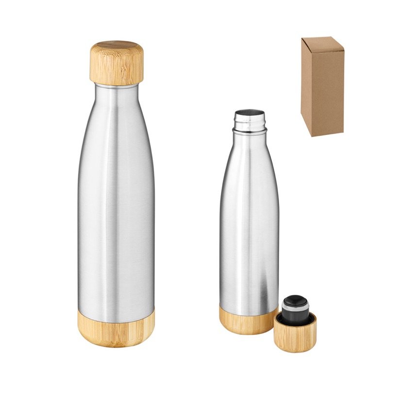 Garrafa Térmica Bromell L com Base de Bambu 800ml — Conjunto