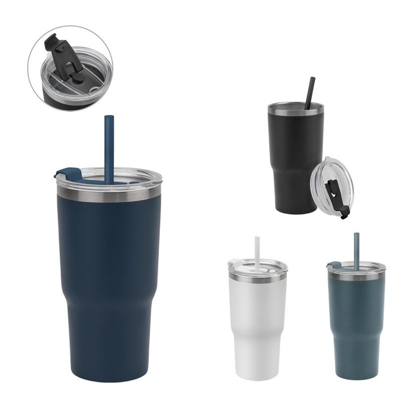 Copo Térmico de Viagem Joyner M com Canudo 600ml — Conjunto