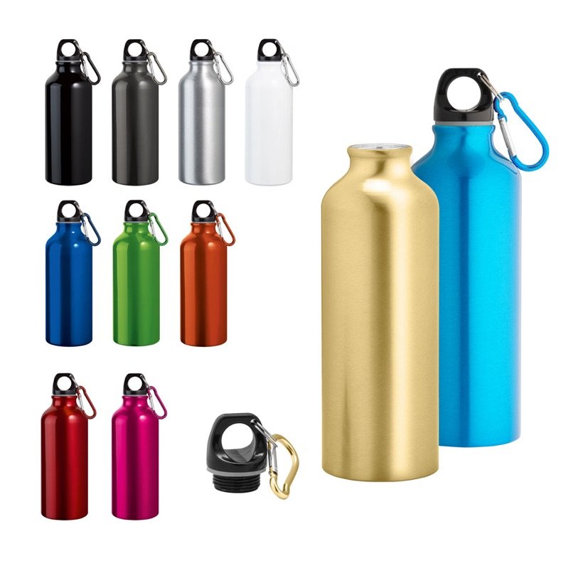 Squeeze de Alumínio Erald com Mosquetão 530ml — Conjunto