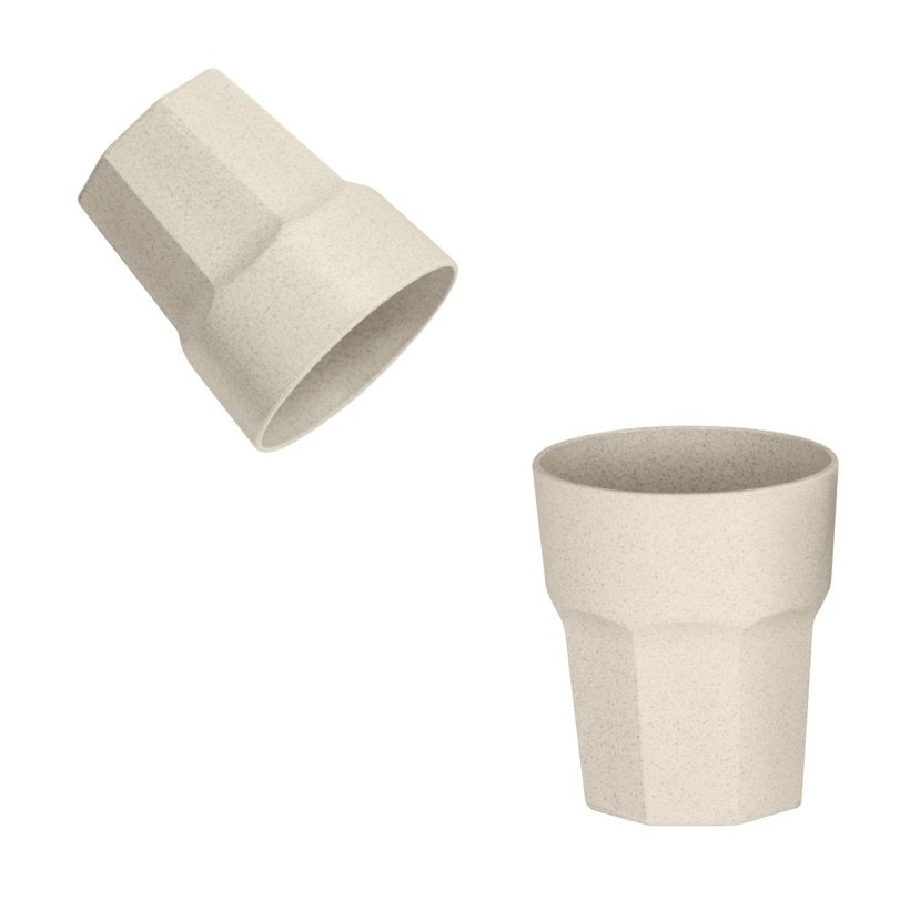 Copo Petrelli em Fibra de Arroz Acabamento Mate 400ml — Conjunto