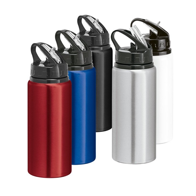 Squeeze Lemon em Alumínio com Canudo Flip 670ml — Conjunto