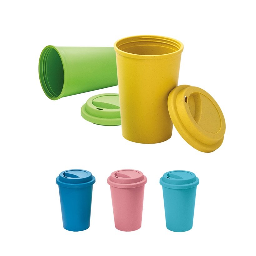 Copo de Viagem Bacuri em Fibra de Bambu 450ml — Conjunto