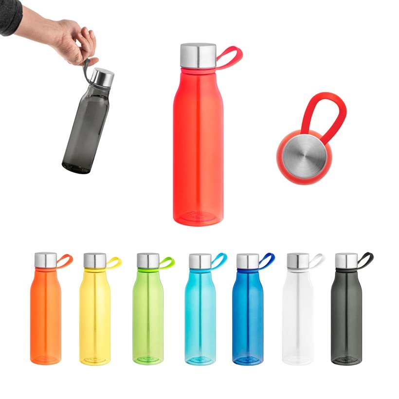 Squeeze em PET Reciclado Senna com Pega de Silicone 590ml — Conjunto