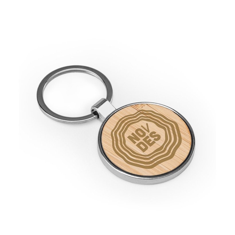 Chaveiro Redondo em Zinco e Bambu Gaston Round — Conjunto