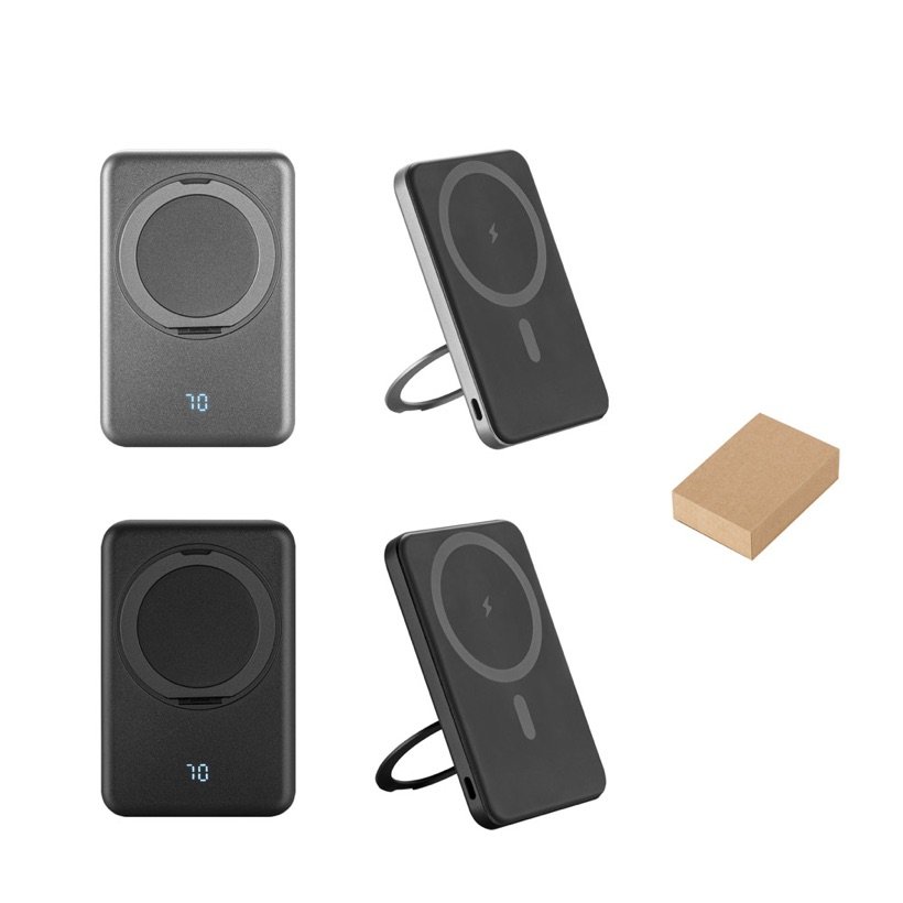 Power Bank Magnético Warshel 5.000mAh Wireless — Conjunto