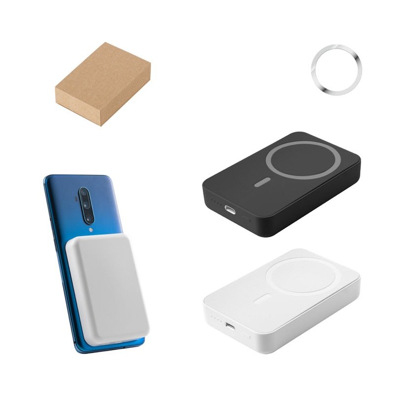 Power Bank Magnético Ampere 10.000mAh com LED — Conjunto