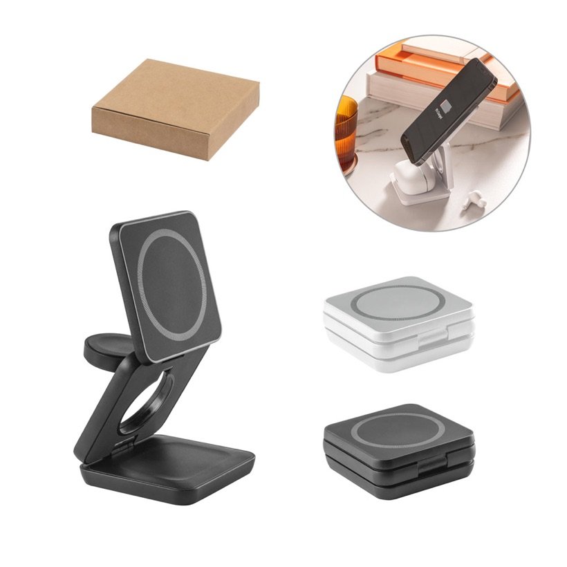 Carregador Wireless Dobrável Broglie 4 em 1 — Conjunto