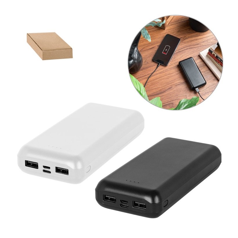 Power Bank Leakey 20.000mAh Grande Capacidade — Conjunto