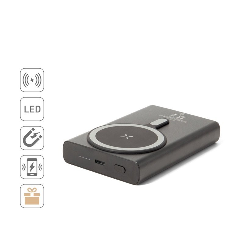 Power Bank Magnético Wright 10.000mAh com LED — Conjunto