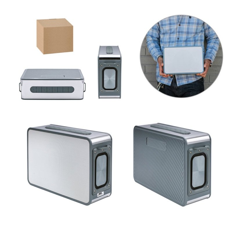 Caixa de Som Portátil 80W com Equalizador Jouncer — Conjunto